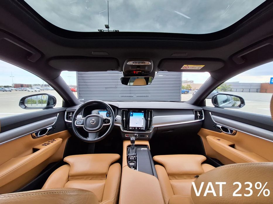 Volvo V90 Salon 1wł ASO, Pilot jazdy, Panorama, LED, brązowa skóra, Blis, VAT23%