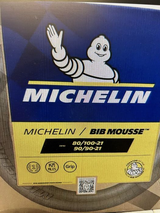 Bib Mousse Michelin 80/100-21. 90/90-21