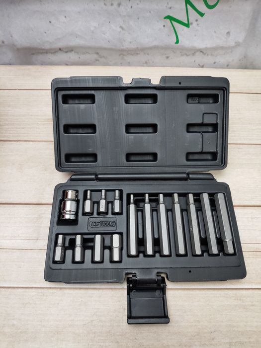 KS Tools 911.5040 Набір біт 10мм, 14 біт + перехідник 1/2". Німеччина