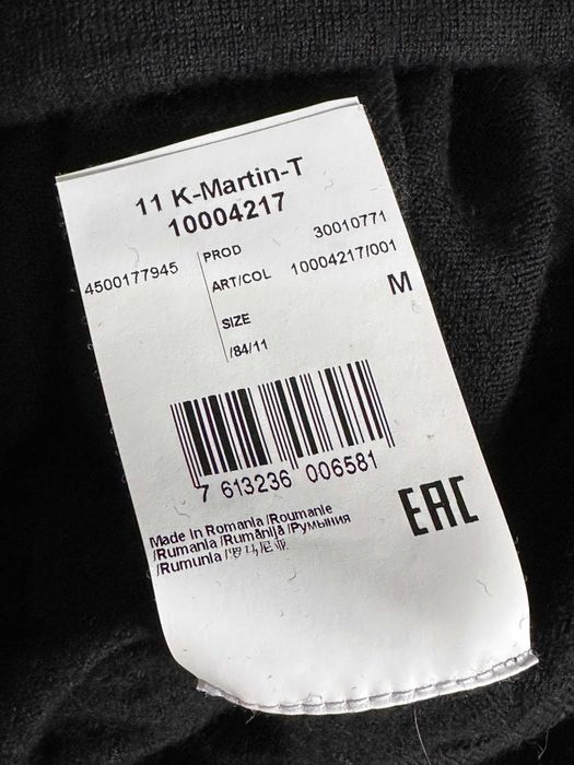 STRELLSON męski wełniany sweter golf czarny 100% virgin wool merino M