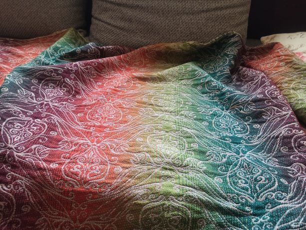 Yaro Slings Elvish Trinity Tawny Rainbow Wool r 6
