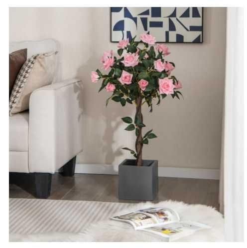 Róża na pniu sztuczny ozdobny kwiat sztuczne drzewko kwiatowe 93cm
