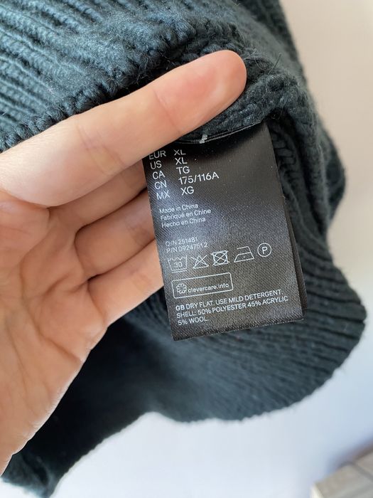 H&M gruby splot mięsisty sweter golf butelkowy