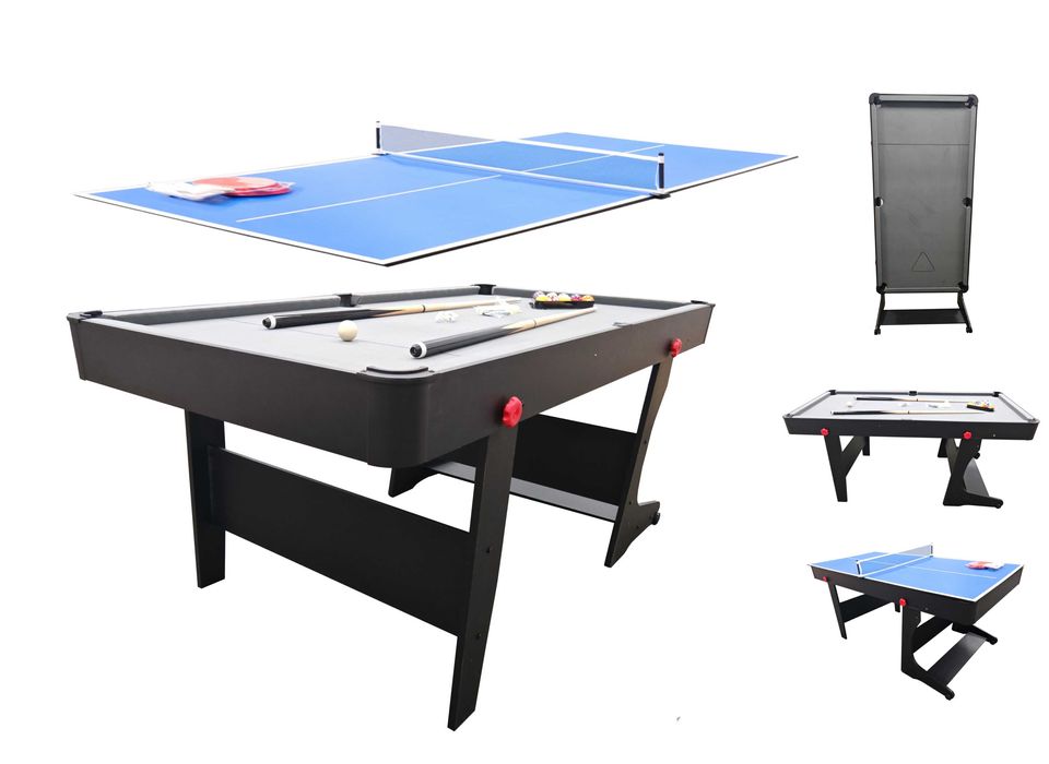 UP! 6ft - bilard 3w1  - składany stół bilardowy pionizowany 6ft tenis