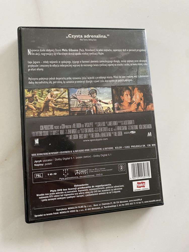 Apocalypto Mela Gibsona Nie ma ucieczki od przeznaczenia płyta DVD