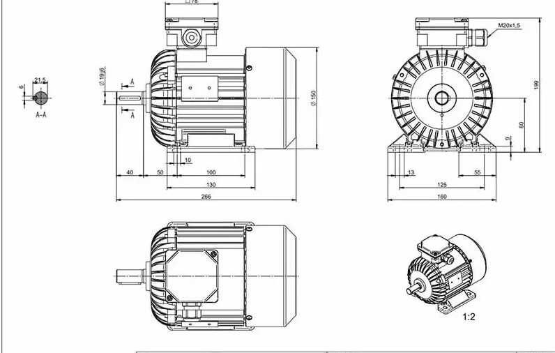 Silnik elektryczny trójfazowy 0,55kW 1400 obr/min 400V BESEL polski