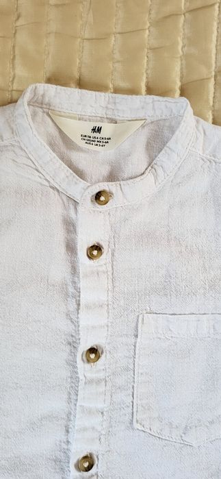 Biała lniana H&M rozm. 116
