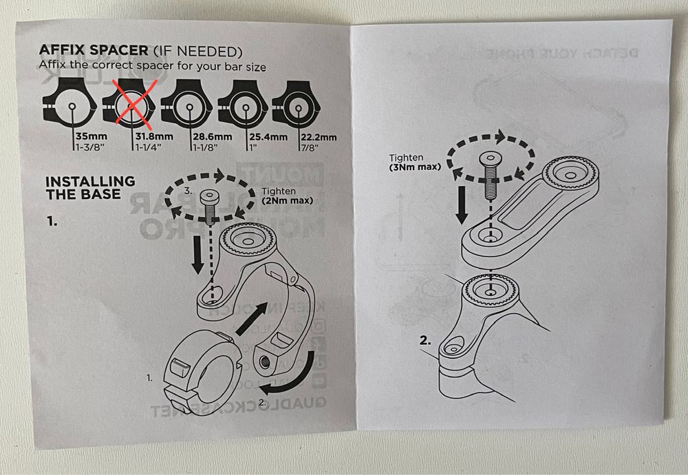 Quad Lock uchwyt na kierownicę do telefonu QLM-HBR