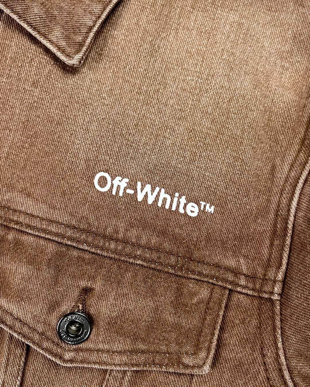 Куртка Off-White Diag-Stripe Denim Jacket Brown