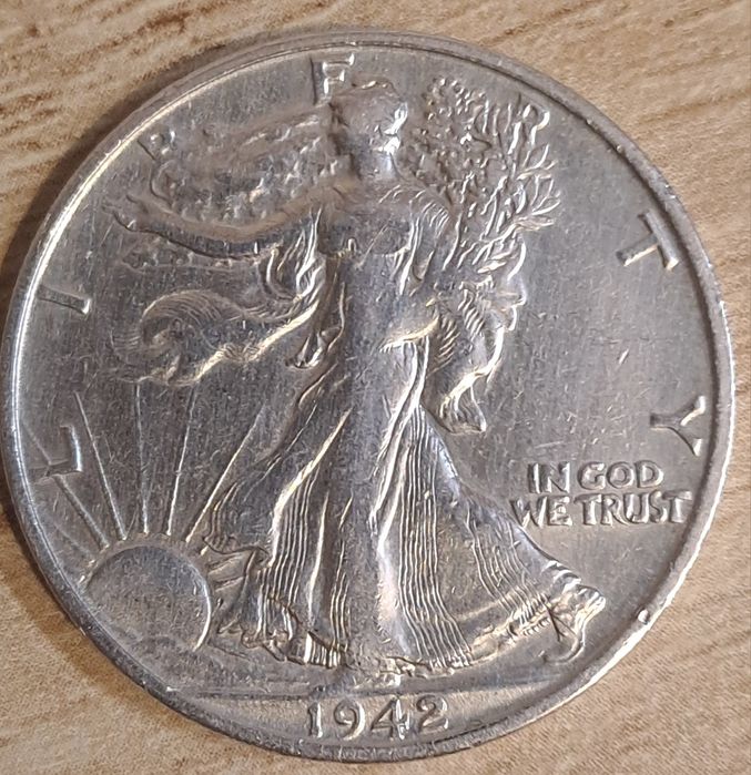 USA - Walking Liberty Half Dollar 1942 rok.