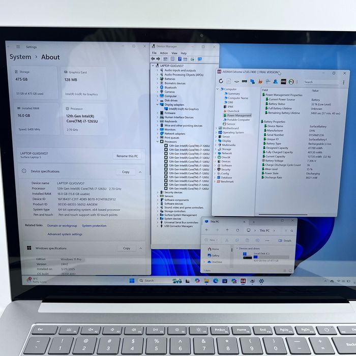 Microsoft Surface Laptop 5 15 i7-1265U 16GB RAM 512GB SSD Platinum