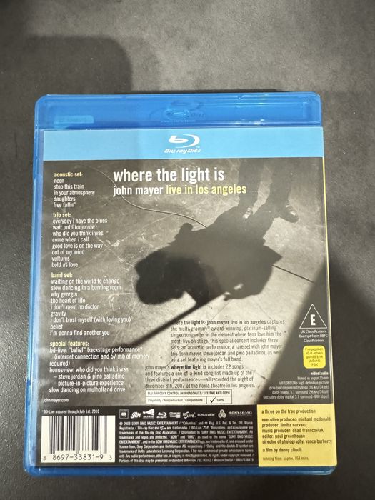John Mayer Where The Light Is (Blu Ray)