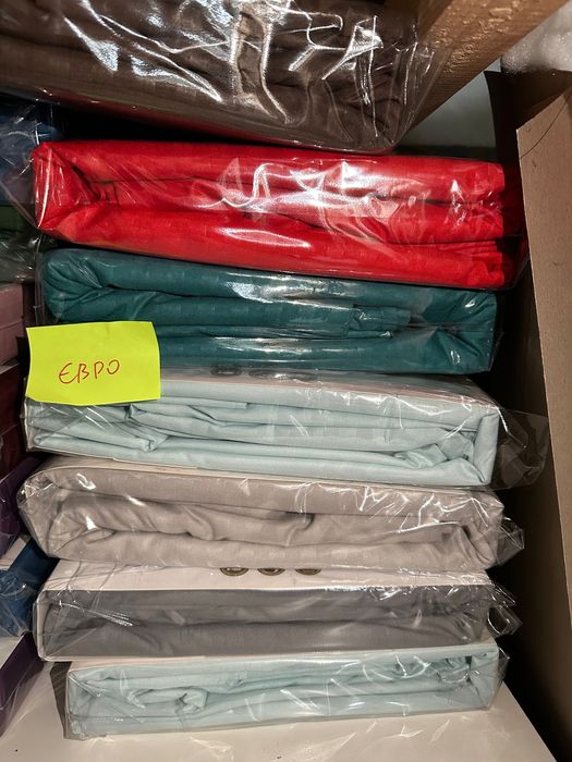 Євро та двоспальні нові зимові кольори однотонні страйп-сатин постіль