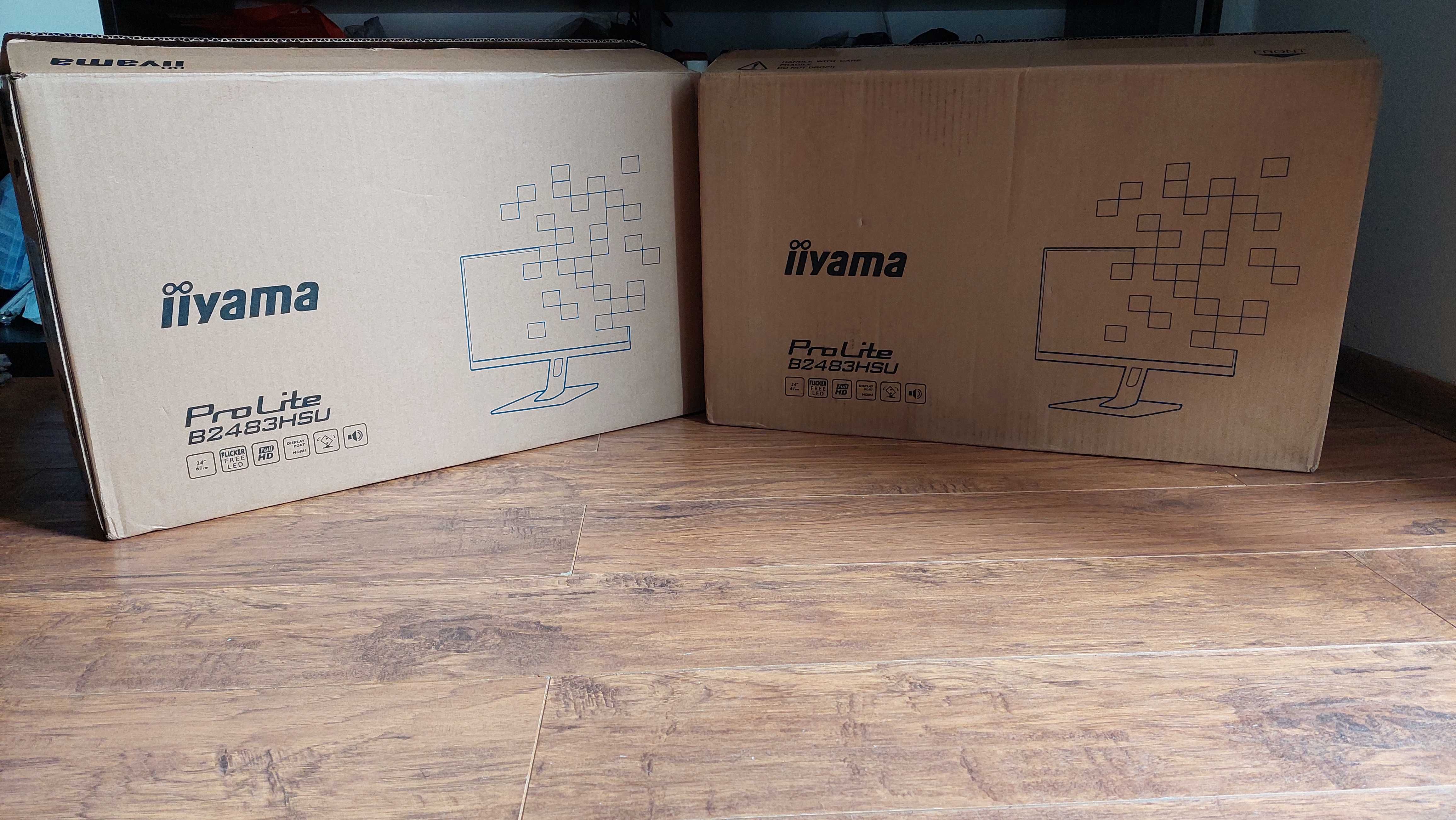 2x Monitory iiyama ProLite B2483HSU-B5 - 24" - Full HD - 75Hz - 1ms