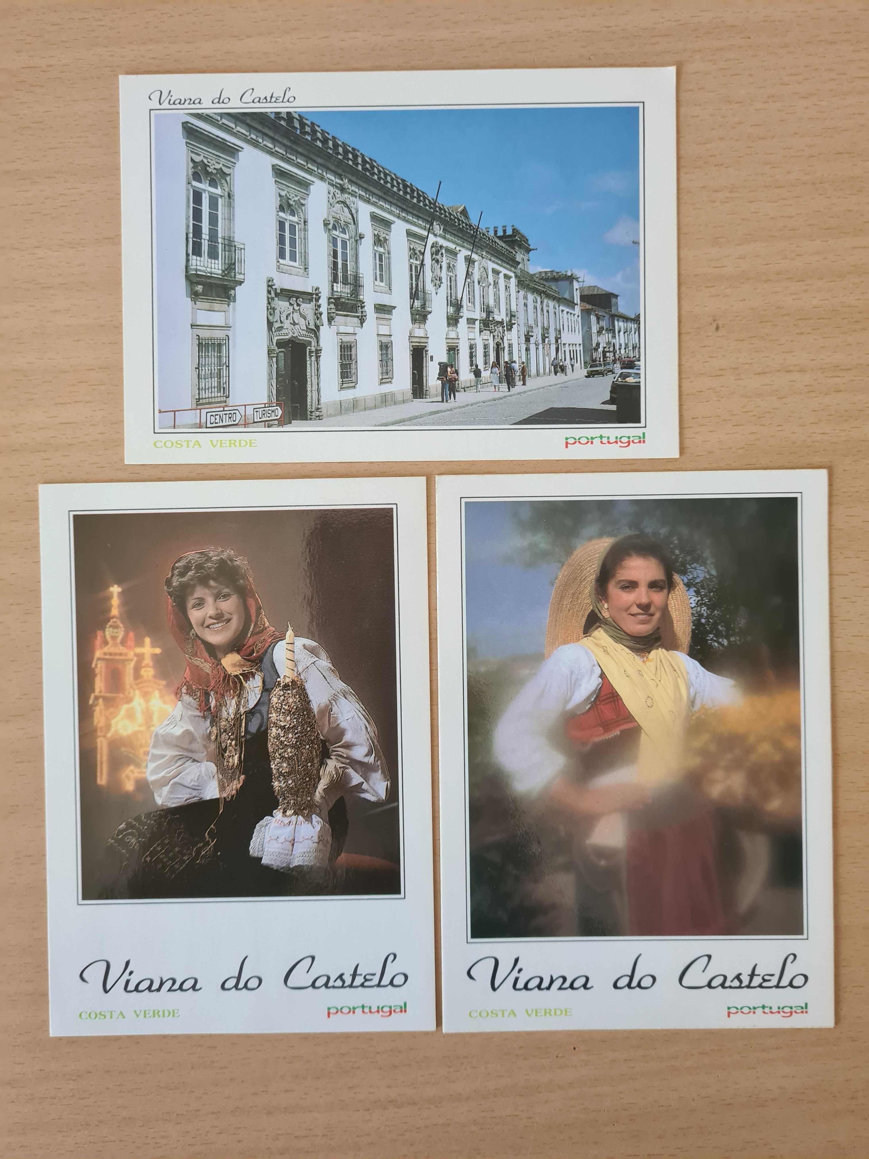 3 postais ilustrados de Viana do Castelo, Portugal