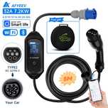 Зарядний пристрій для електромобілів EV Charger 7KW 32A, Type2 WIFI 5м