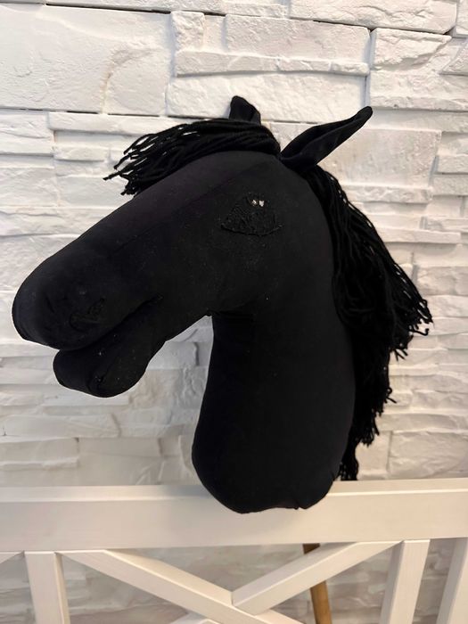 Koń Hobby Horse czarny biały  Koń na kiju Prezent na Mikołaja wysyłka