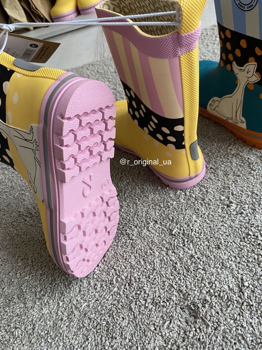 Яскраві гумові чобітки від Reima для дівчинки р. 28