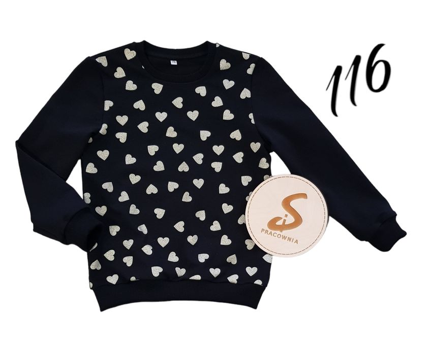Nowa bluza dziewczęca w rozmiarze 116 produkt Hand Made