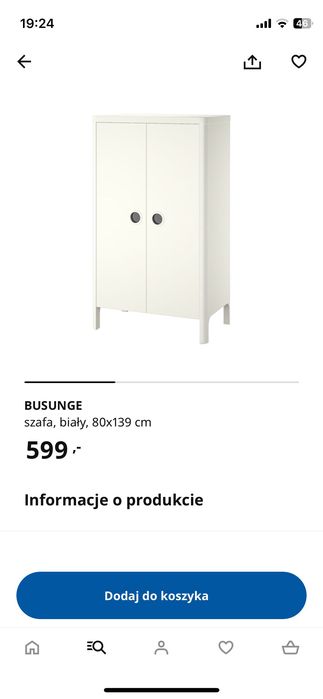 Szafa dziecięca Busunga Ikea