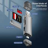 Рідер Card Reader USB3.0&USB C to SD MicroSD 6в1