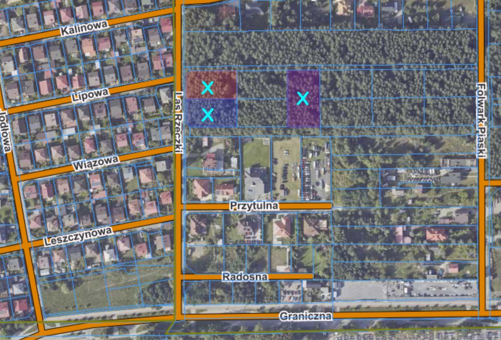 Ostrowiec Św. Działki Budowlane ul.Folwark Piaski i Las Rzeczki 1500m2