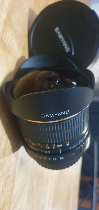 Lente objectiva fisheye olho de peixe canon