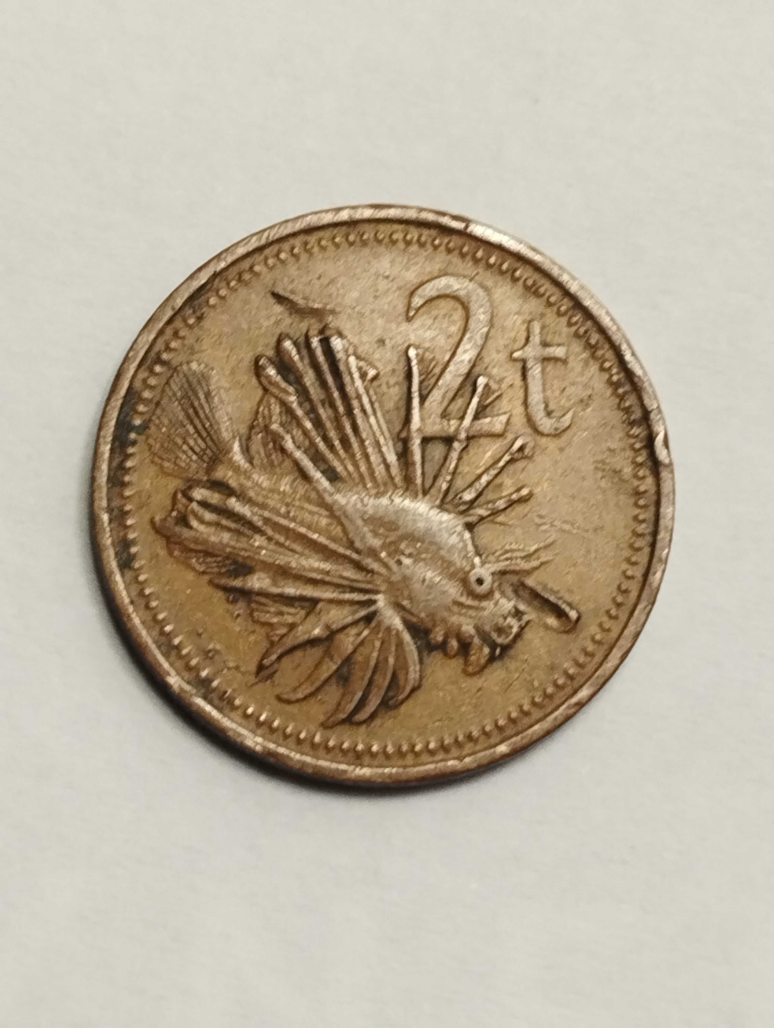 Sprzedam monetę Papua Nowa Gwinea 2 toea 1976r. stan db.