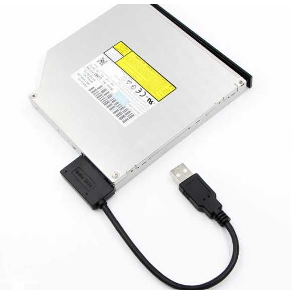 Adapter PC 6P + 7P USB 2.0 CD DVD SATA kabel dysku PC Laptop Notebook