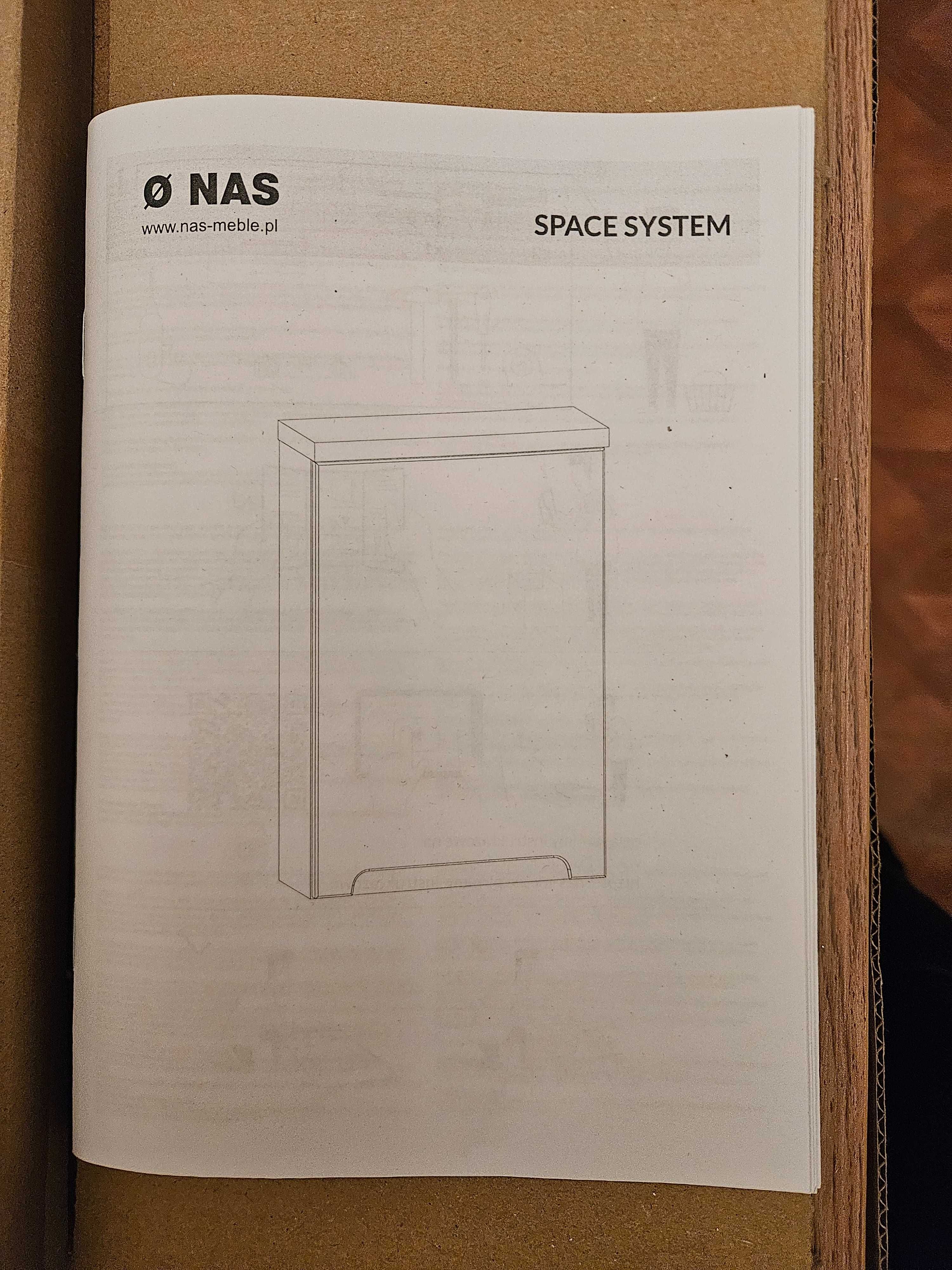 Szafka wisząca Space 40 cm biała / dąb
