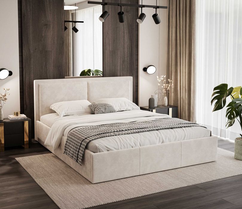 Łóżko tapicerowane z podnoszonym stelażem 120/140/160/180x200STELLA II