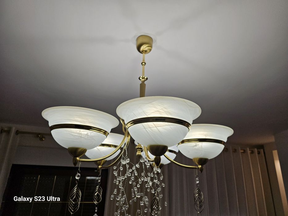 ZŁOTY Żyrandol Onyx