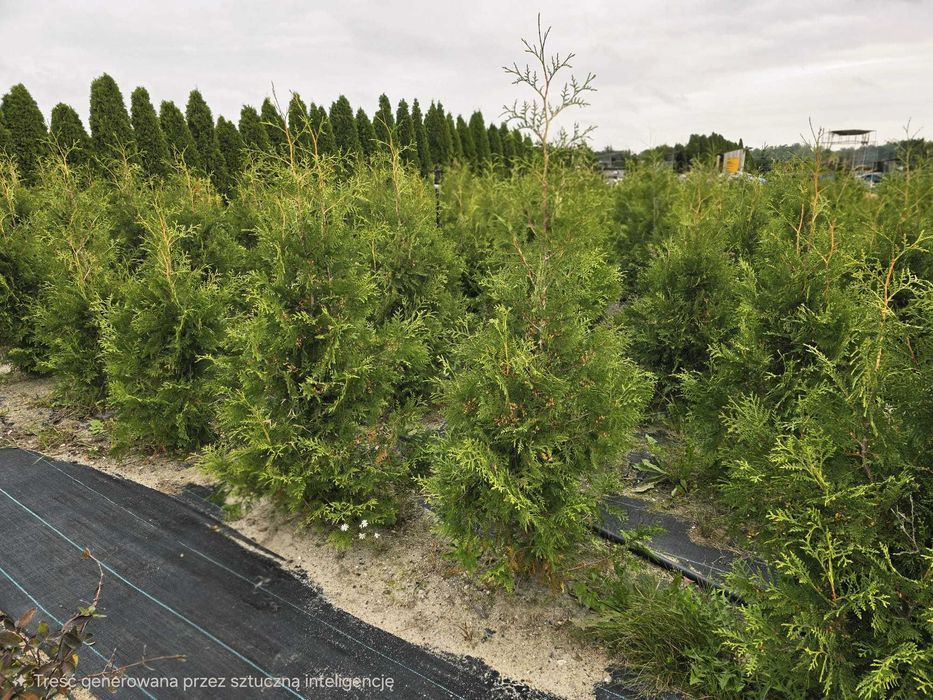Piękna Tuja Thuja Szmaragd 120 cm Brabant 150cm Usługa sadzenia