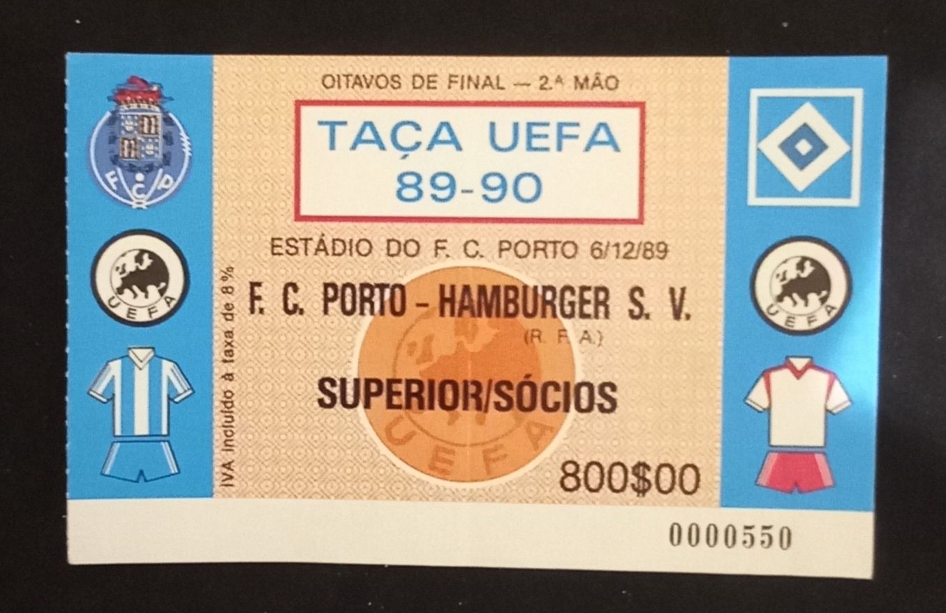 Bilhetes de jogos FCPorto, 1989/2002