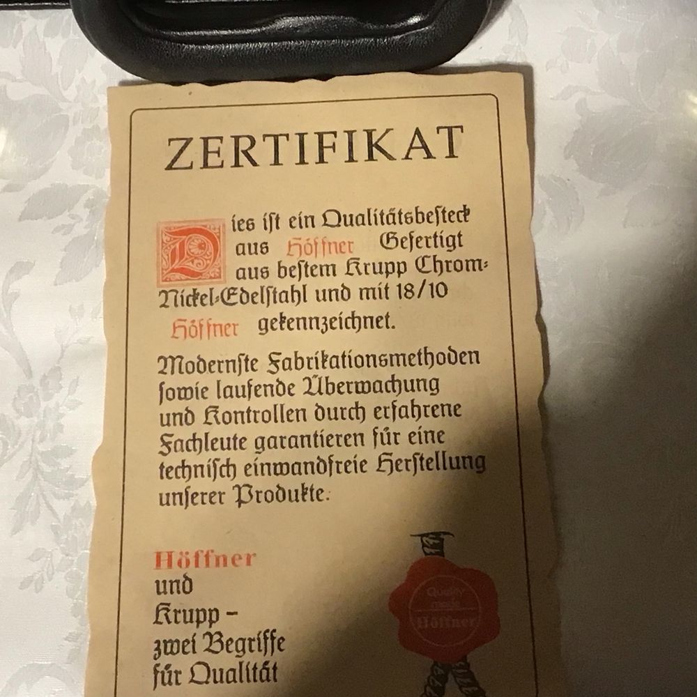 Sztućce hoffner Nowe  dekorowane złotem walizka 72 el.