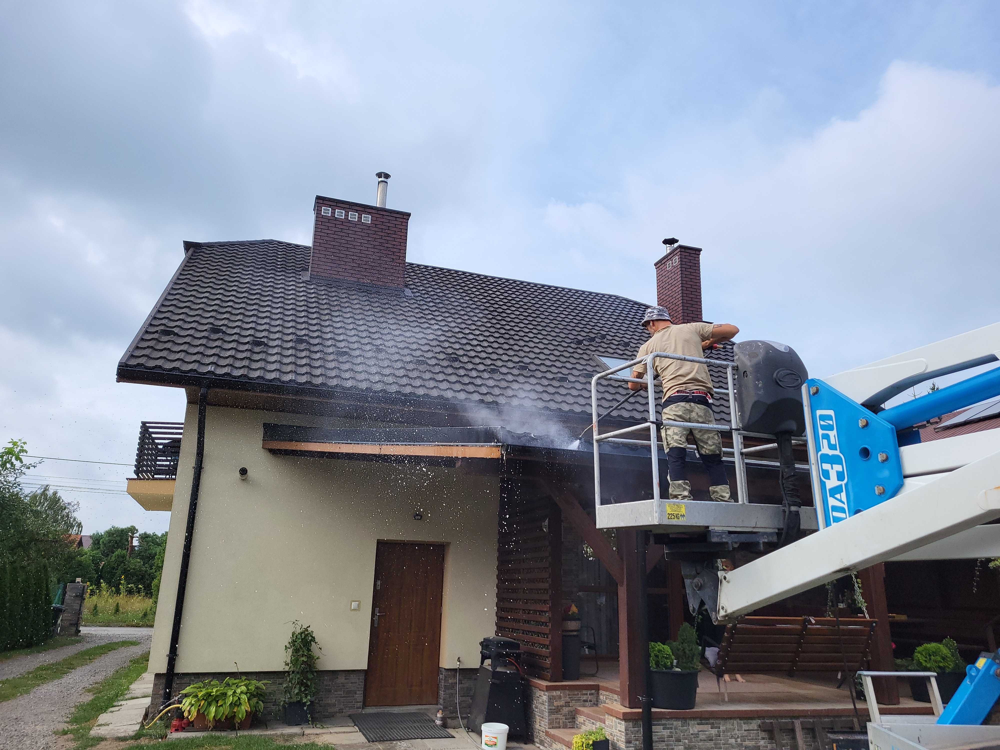 Mycie dachu, elewacji, kostki brukowej, ogrodzeń, tarasu, hal