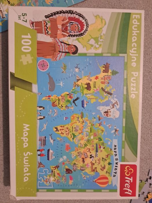 Puzzle Mapa świata 100 el.