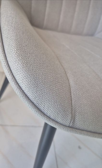 Conjunto de 6 cadeiras de tecido, Cinza claro *NOVAS*