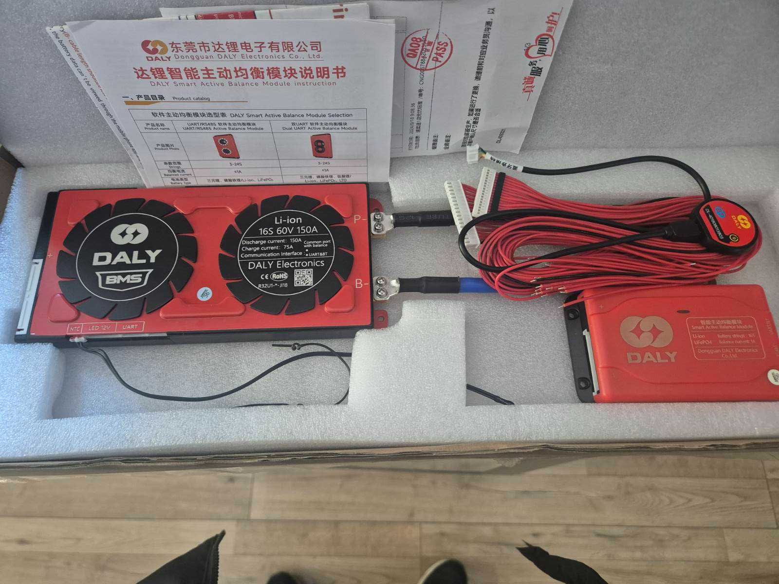 daly bms li-ion 16s 60v 150a з балансиром 1a