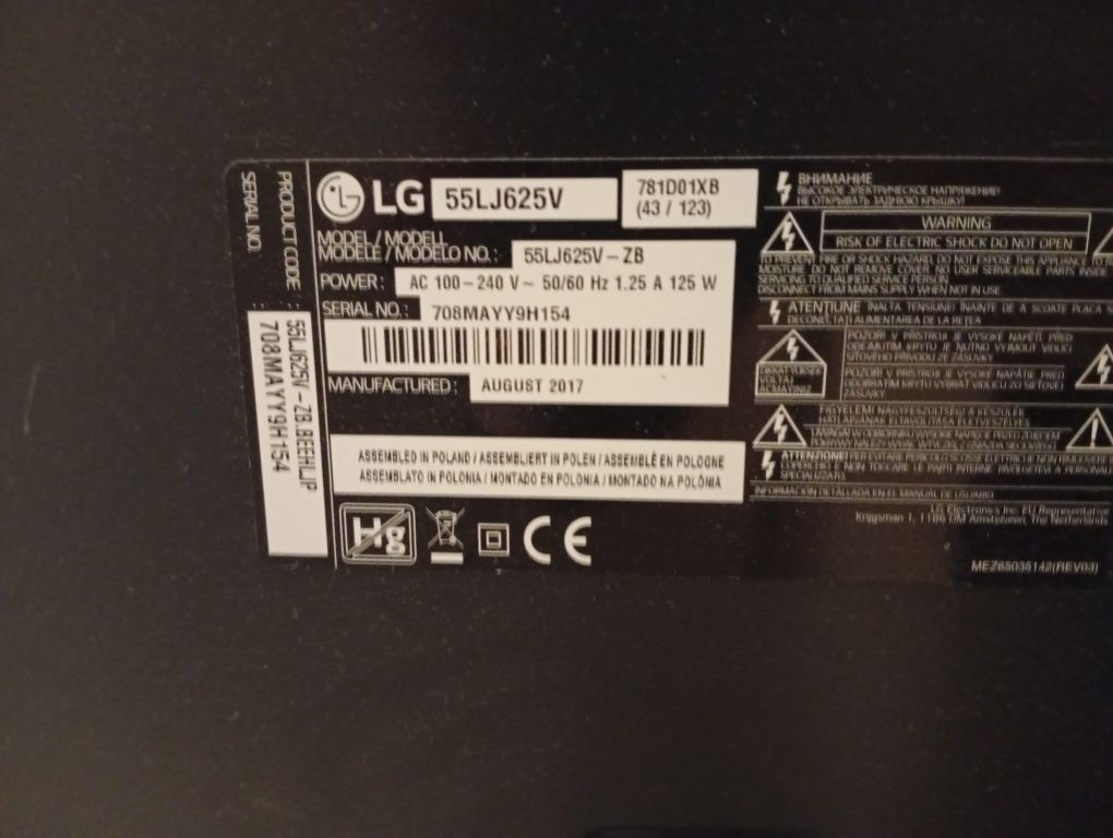 Telewizor lg 55 cali