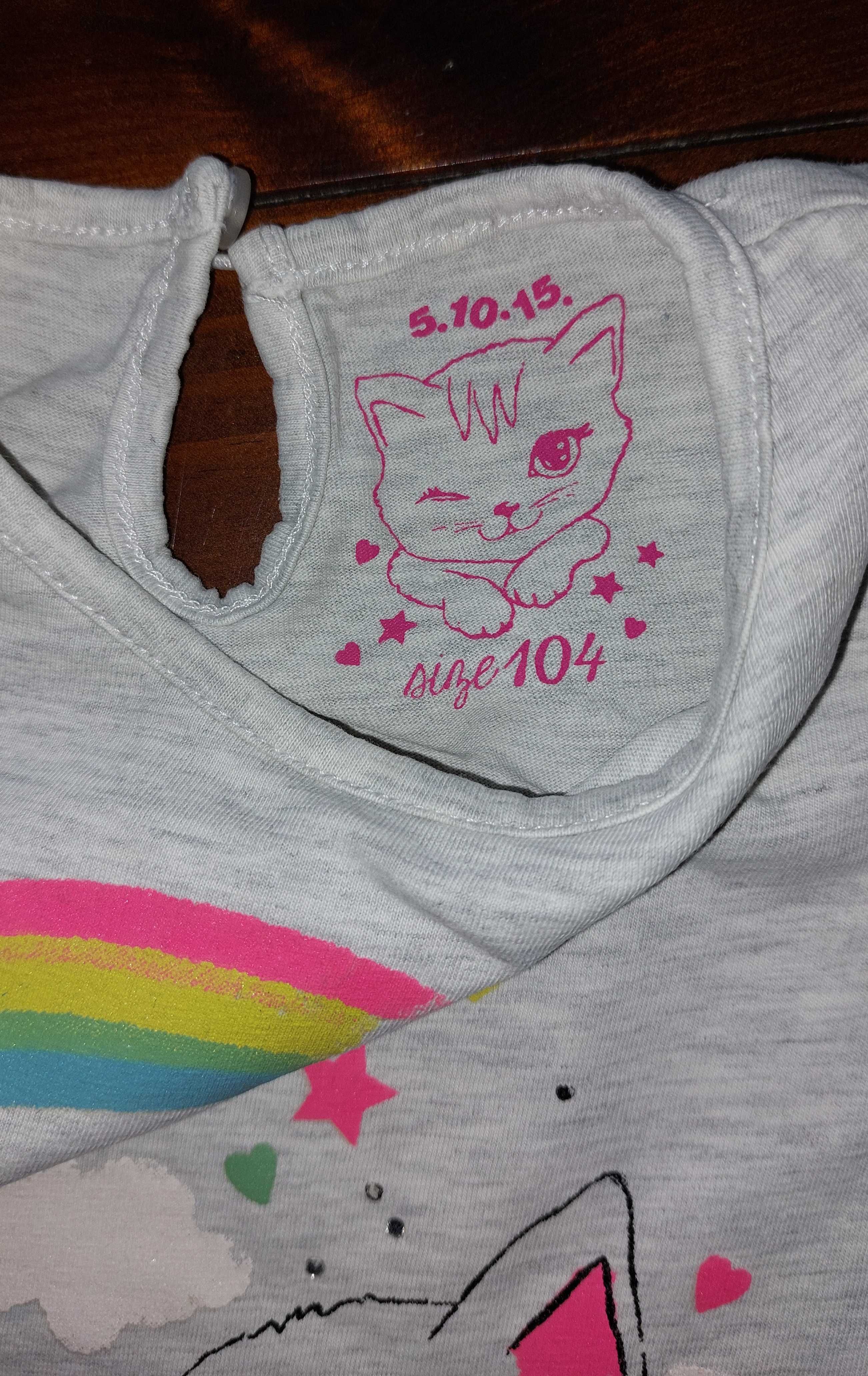 5.10.15, T-shirt dziewczęcy, kotki, rozmiar 104