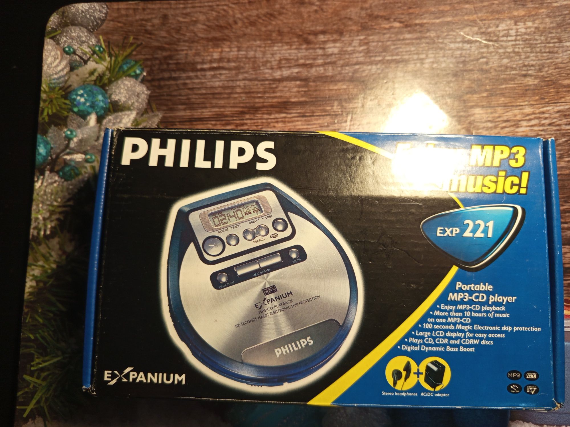 Discman firmy  PHILIPS EXP 221 cały zestaw z kartonem