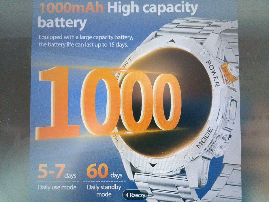 Smartwatch 2025r. bateria 1000 mAh piękny nowy obudowa stop+branzoleta
