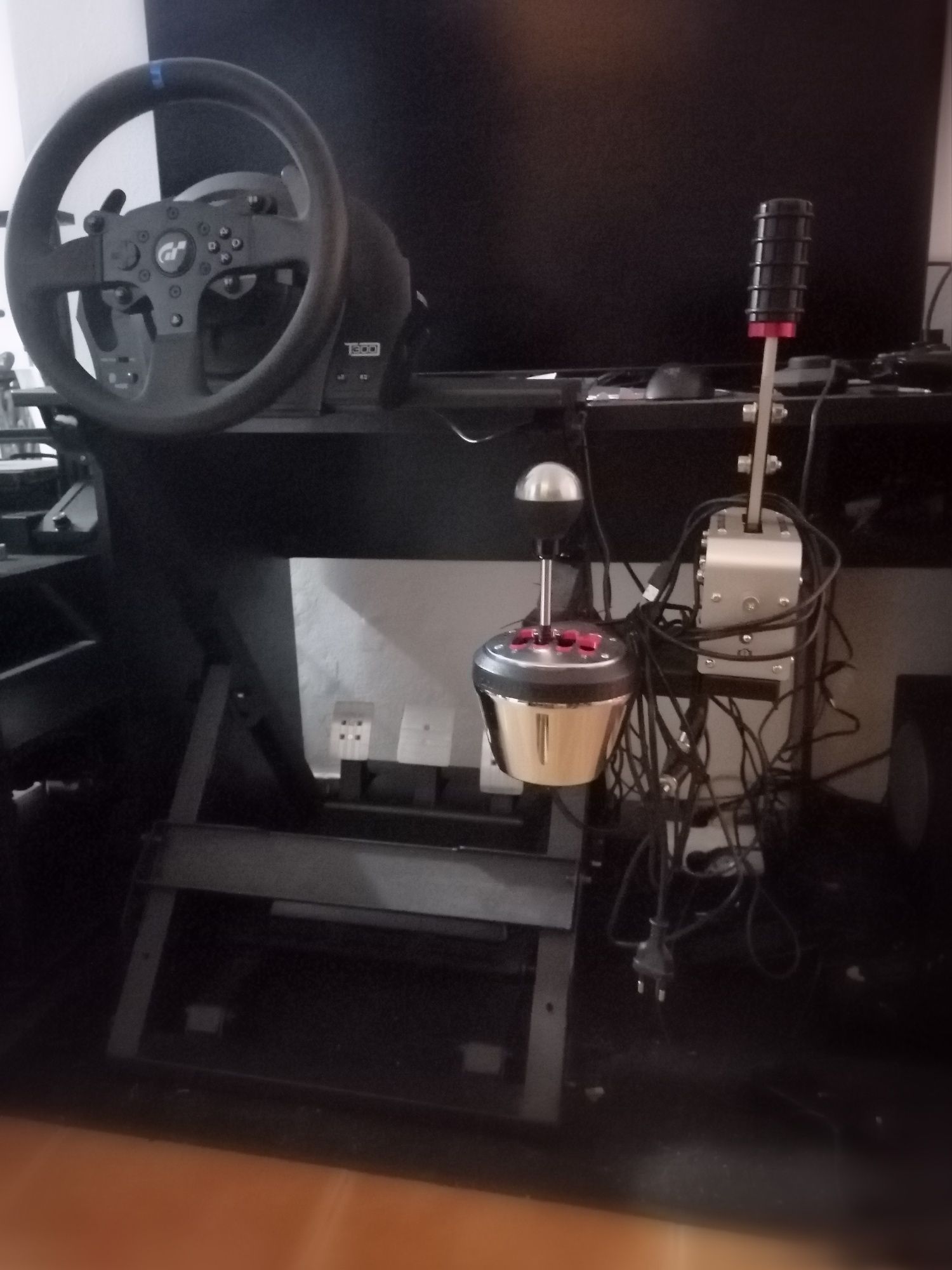 Thrustmaster t300 rs gt +suporte next level racing +th8a +thss