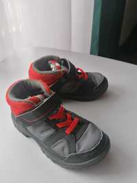 Buty turystyczne dla dzieci Quechua 100 mid jr black red