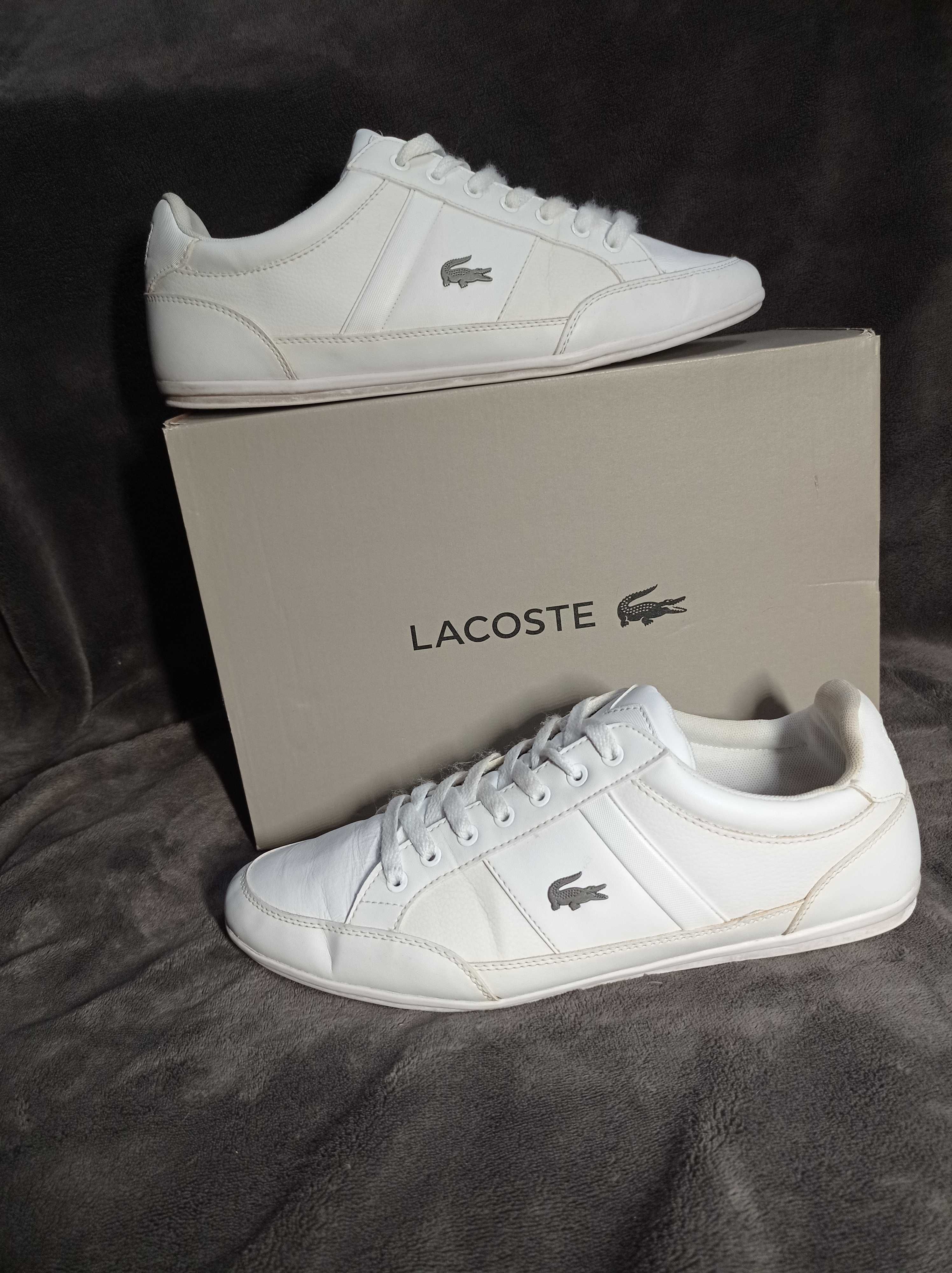 Buty Lacoste Chaymon BL rozmiar 44 wkładka 28 cm białe skóra męskie 45