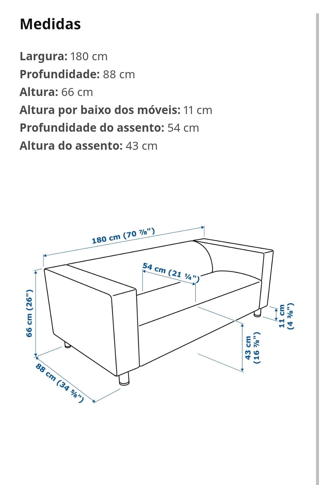 Sofá IKEA totalmente como novo