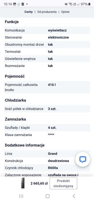 Sprzedam lodówkę Samsung