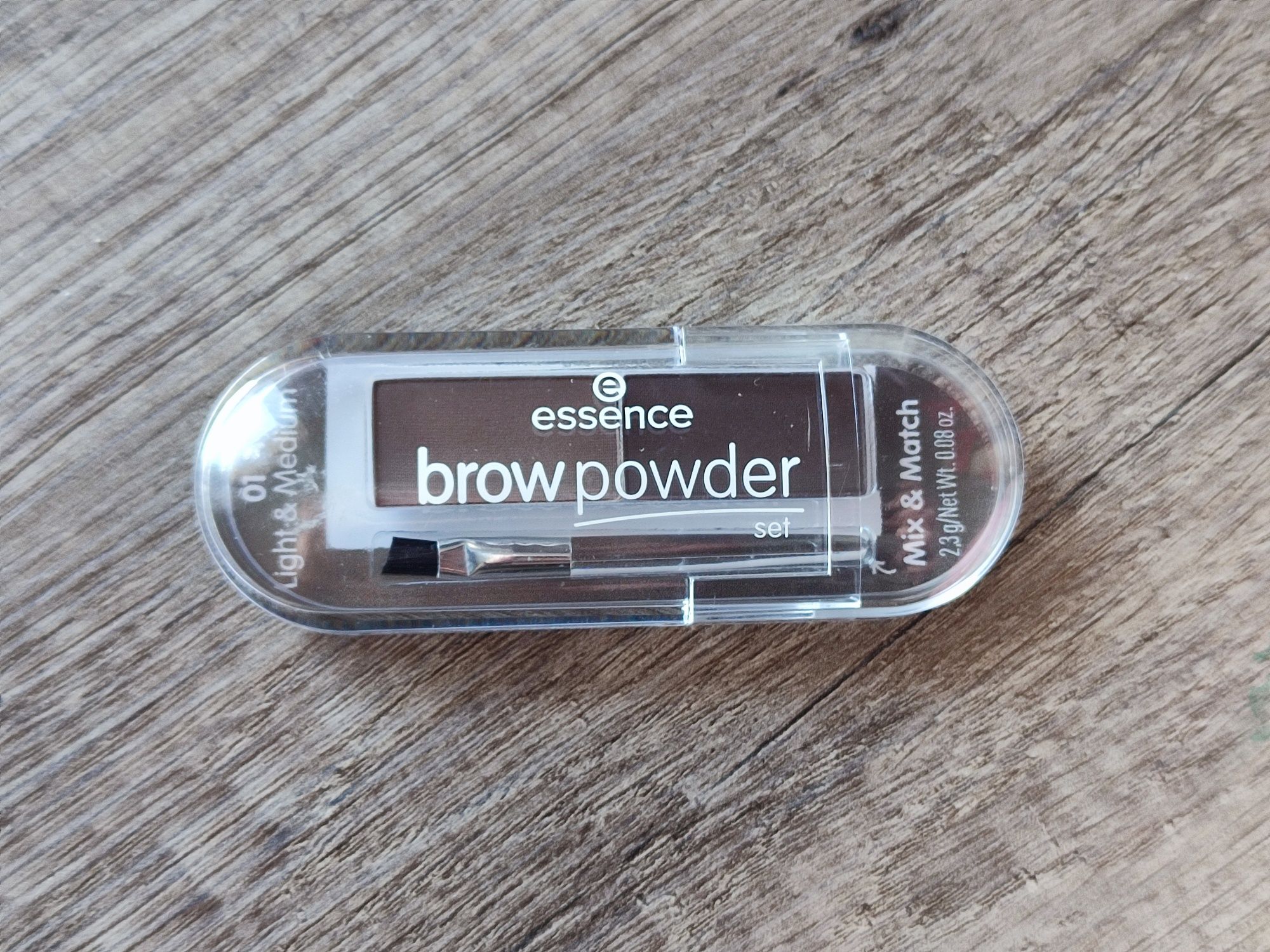 Essence brow powder set 01 light & medium puder do brwi z pędzelkiem
