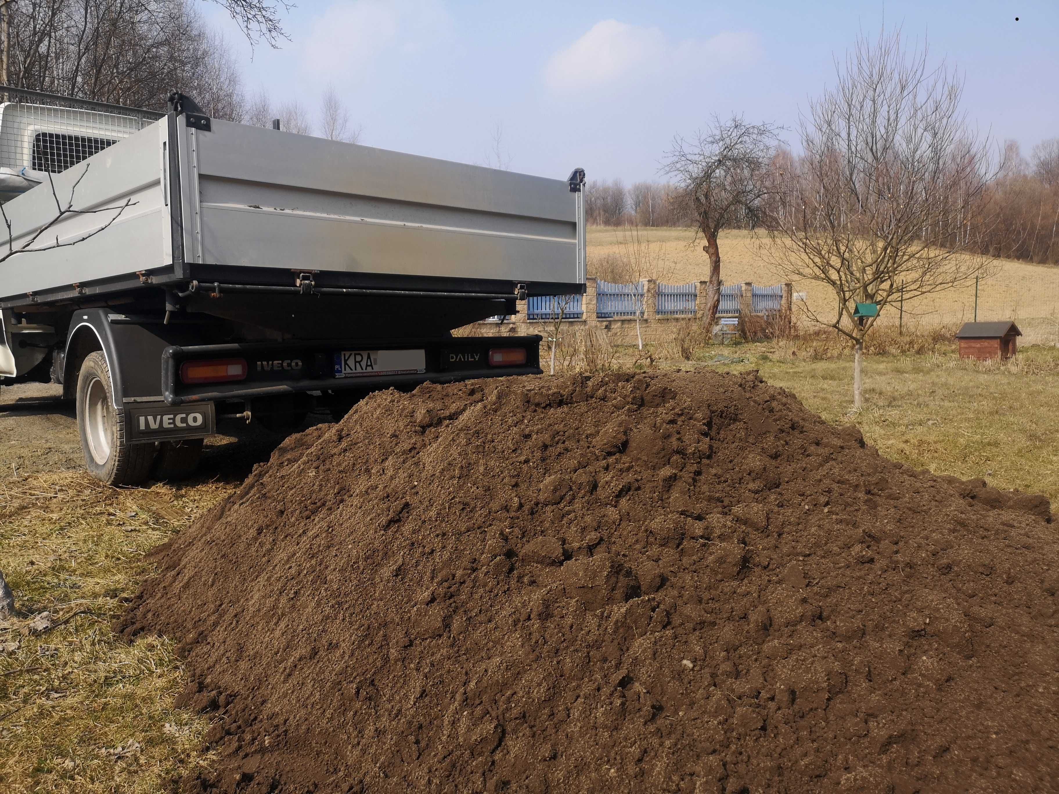 Przesiany humus pod trawnik (ziemia ogrodowa siana, czarnoziem) KRAKÓW